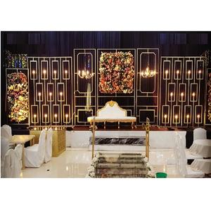 Popular Wedding Stage Metal Candle Walls Glity <b>Gold</b> Metal Candle Wall Stage Set Latest Metal Candle Wall <b>Backdrop</b> Decor - Product Image 1
