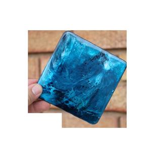 Dessous de verre en résine pierre Design thé tasse à café bois résine caboteur carré forme ronde pour emballage et vente personnalisés - Product Image 4