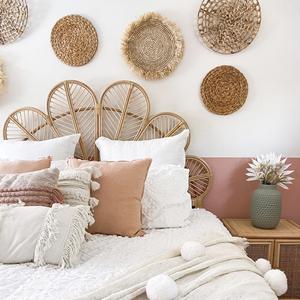 Tête de lit en rotin d'olive de reine, couvre-chef moderne, conception de lit pour chambre à coucher, haute qualité, usine - Product Image 5