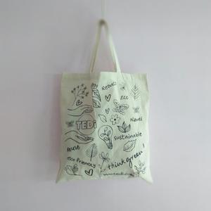High Quality Eco-Friendly Woven Cotton Tote <b>Bags</b> Silk Screen Printed Customized Logo <b>Medium</b> <b>Size</b> Reusable Mesh Shopping <b>Bags</b> - Product Image 2