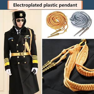 Aiguillette táctico de Lingotes de plata dorada de alta calidad, cordón de hombro uniforme de gran calidad para accesorios de uniformes tácticos - Product Image 4