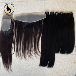 Pelo humano virgen Remy de 8-32 pulgadas, extensiones de cabello humano brasileño con cutícula de visón alineada y frontales de encaje, superventas - Product Image 2