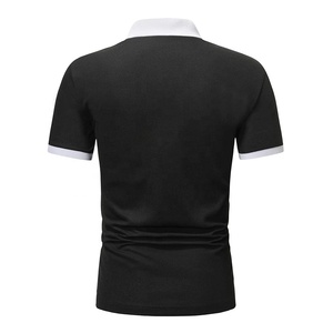 Camiseta de Polo Golf a rayas con logotipo personalizado para hombre, camiseta de corte holgado, diseño regular, Piqué para polo esencial OEM al por mayor - Product Image 3