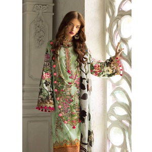 Tres piezas de tres piezas, ropa de verano e invierno, color esmeralda, kameez, shalwar, césped, pakistaní - Product Image 3