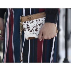 Cartera de cuero genuino de lujo para mujer LW con logotipo personalizado, tarjetero, monedero de mano con muñeca, estilo de moda para el verano - Product Image 1