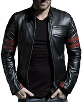 Nouvelle arrivée hiver personnalisé manteaux Vintage équitation motard moto hommes Faux cuir vestes