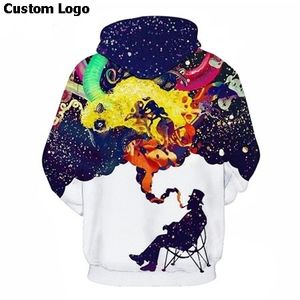 Sudaderas con capucha personalizadas de servicio OEM Sudaderas con estampado digital 3D con estampado completo para el invierno hechas de material de poliéster/algodón - Product Image 2