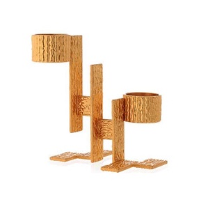 Portavelas de dos brazos, suministros de Iglesia, Brassworld, India - Product Image 3