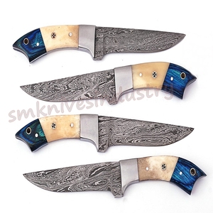 ชุดมีดเชฟ,04ชิ้นทำด้วยมือดามัสกัสมีสไตล์พร้อมชุดหนัง (Smk1930) เหล็กดามัสกัส67ชั้นเหล็กดามัสกัส - Product Image 3