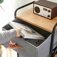 Meuble de rangement moderne pour jouets de salon pour enfants, étagère en bois, boîte en tissu, tiroir, table d'appoint de canapé