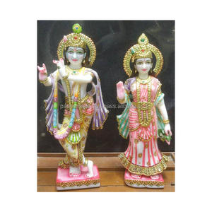 Estatua de mármol Radha Krishna, exquisita - Product Image 1