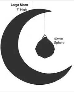 Pendentif fabricant arc-en-ciel brillant de haute qualité sculpté à la main Sun Catcher Crystal Moon à très bas prix - Product Image 2