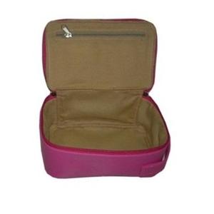 ขายส่งสีชมพูโลโก้ที่กำหนดเอง PU หนังกระเป๋าเดินทางเครื่องสำอาง - Product Image 1