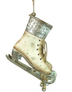 WHITE CHRISTMAS TREE <b>DECORATION</b> <b>SHOE</b> WHITE CHRISTMAS HANGING ORNAMENT HIGH QUALITY CHRISTMAS HANGING - Product Image 1
