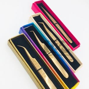 Custom Rose Gold Black Heart Eyelash Extension Tweezers Stainless Steel Tweezers Custom Eyelash Extension Tweezer Logo mink - Product Image 2