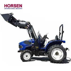 HORSEN-mini tractor traktor con cargador frontal, marca CHINA, 30hp, 35hp, 40hp, 45hp, 50hp, 2wd, 4wd, 4x4, fabricado en china