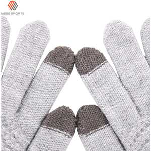 MESS SPORTS Fashion for <b>Screen</b> Women Cute Checked Printed Cotton Knitted Full Finger Mittens Winter <b>Gloves</b> - Product Image 6