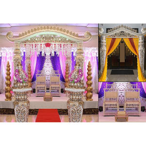 Mandap de mariage de designer pour événements, modèle Ram Dhanush, exquis, avec moustaches, style indien divin, pour Maharani, Australie - Product Image 1
