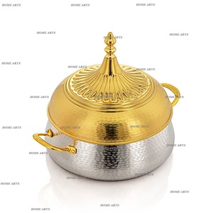 Top Quality Hot <b>Pot</b> Aluminum Silver Color Casserole Dish Designer Round Shape Hot <b>Pot</b> For Hotel And Restaurant Use - Product Image 4