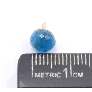 Pendentif en apatite de 10 à 12 mm avec forme d'oignon en forme d'oignon 14 carats et composants de bijoux en laiton plaqué or 18 carats - Product Image 3