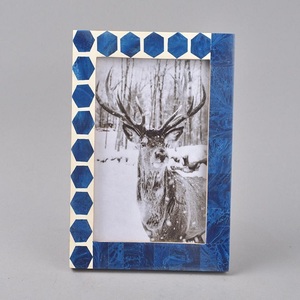 AZ Crafts Cadre photo en résine hexagonale de meilleure qualité Design bleu et blanc - Product Image 3