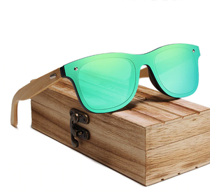 Lunettes de soleil Branches bois de <span class=keywords><strong>bambou</strong></span> Verres polarisés Filtre UV400 Avec étui en bois Hommes femmes - Product Image 6