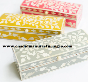 Hecho a mano mejor anillo caja último diseño hueso incrustaciones joyería regalo caja reutilizable anillo pendientes almacenamiento logotipo personalizado madera vidrio Material - Product Image 2