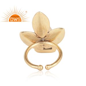 Anillo de Cuarzo Ahumado, Joyería de Diseño, Chapado en Oro, Latón, Colección Clásica, Venta al Por Mayor - Product Image 4
