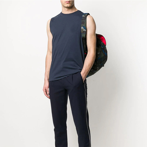 <b>Men</b> Sleeveless shirt casual top quality 100%Cotton Gym Fitness Wear OEM/ODM Service Solid Color blank Tank Top Shirts For <b>Man</b> - Product Image 4