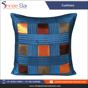 Cojín Decorativo de Terciopelo con Patrón Geométrico Cuadrado, Estilo Bohemio, Acolchado, en Azul, Naranja y Marrón, al Mejor Precio - Product Image 2