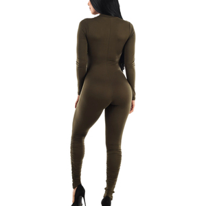 Vêtements de sport pour femme, tendance et décontractés, avec fermeture éclair, cordon de serrage, couleur unie, avec grande poche, pour activités de plein air - Product Image 4