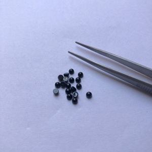 หินโอนิกซ์สีดำธรรมชาติ2มม. อัญมณีทรงหลวมทรงกลมเรียบผลิตด้วยมือ - Product Image 3