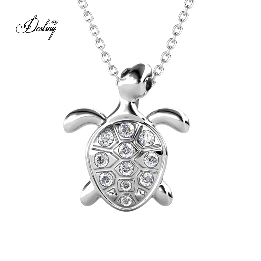 Ottone con Pendente a Forma di Creatura Marina Placcato in Oro Bianco 18k