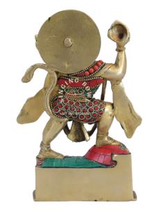 Statue en laiton de conception moderne faite à la main de Hanuman de haute qualité pour le culte religieux et la décoration de la maison - Product Image 3