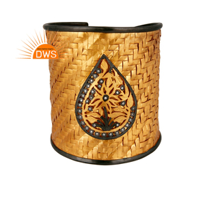 Bracelet tendance 2026 en argent sterling plaqué or avec pierres naturelles CZ pour femme - Fabricant de bijoux - Product Image 1