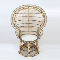 Fauteuil de détente contemporain en rotin Peacook pour salon, hôtel et villa