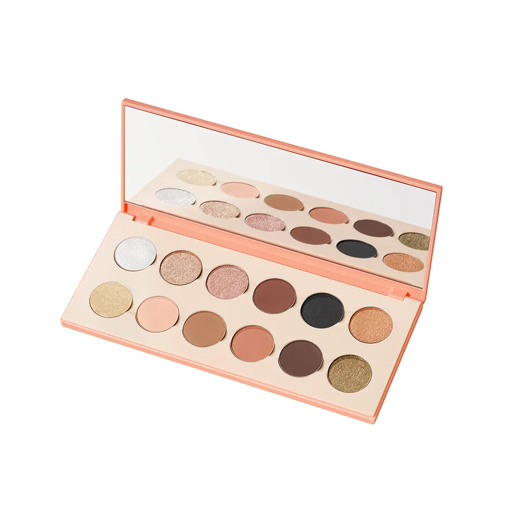 OULAC Palet Eyeshadow 12 Warna, Palet Eyeshadow Kulit Ke Kulit Pigmen Tinggi, Kosmetik Kreatif