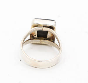 2024 bague en pierres précieuses hématite naturelle 925 bague en argent Sterling massif à la main unisexe bijoux de mode pour la vente en gros - Product Image 3