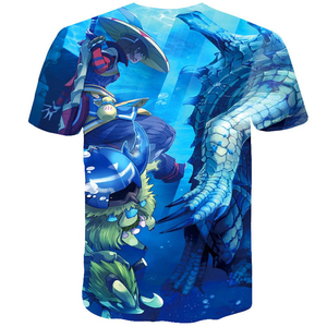 Camiseta 5% algodón 95% poliéster para hombre, camisa personalizada con mezcla 3d, impresión por sublimación - Product Image 2