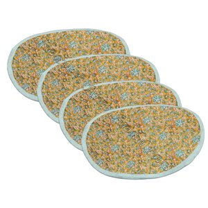 Ensemble de serviettes rondes personnalisées de haute qualité 100% coton fait de qualité supérieure serviette de Table ourlet point indien main bloc coton imprimé - Product Image 4