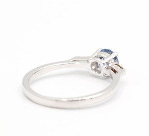 Anillos de boda para mujer hechos a mano de plata de ley sólida al por mayor 925 forma natural aguamarina diamante piedra preciosa IGI fiestas - Product Image 4