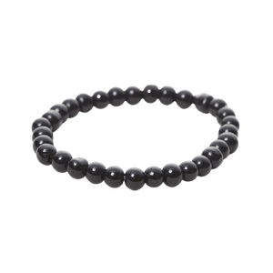 Bracelet en pierre d'agate noire, bijou indien, pierre précieuse naturelle, cadeau pour hommes et femmes, énergie, méditation - Product Image 4