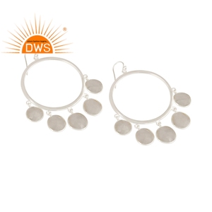 Boucle d'oreille en argent 925 avec pierre de lune arc-en-ciel, pour femme, bijou de styliste, forme goutte d'eau, tendance, vente en gros - Product Image 3