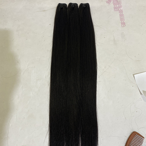 Zeh — postiche de cheveux naturels lisses noirs, à double boucles alignées sur cuticules, longueur de 8 à 34 pouces, vente en gros - Product Image 1