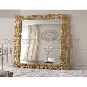 Luxurious Hand Carved Mirror <b>Frames</b> for Bedroom Teak Wood <b>Antique</b> Mirror <b>Frame</b> for Home Vintage Hand Carved Big Mirror <b>Frame</b> in Teak Wood - Product Image 1