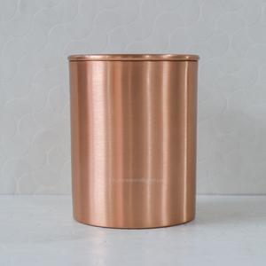 Fabricant de bougies en cuivre faites à la main, récipient en étain avec logo personnalisé, porte-cire de soja votif en métal pour la décoration intérieure - Product Image 5