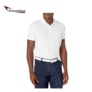 Polo Formal a rayas de manga larga con absorción de sudor Polo de Golf Camisas Polo baratas 100% algodón - Product Image 5