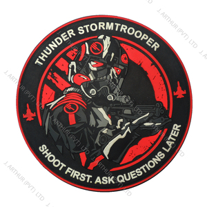 Patchs en silicone Logo d'étiquette en PVC en caoutchouc souple 3D gaufré - Product Image 1