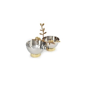 Cuenco de Metal de acero inoxidable de tendencia superior, diseñador único para comida, fruta, Pasta, cuenco para servir con forma redondeada, cuenco para servir alimentos - Product Image 1