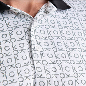 Camisa de Golf Formal para Hombre, Diseño Frontal Personalizado con Logotipo, Manga Corta, Impresión Digital, Nueva Mezcla de Algodón Ligero para Verano - Product Image 4